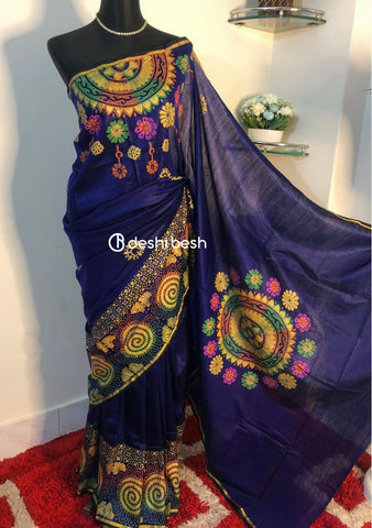 Sky Blue Party Wear Saree with Resham and Sequin Work - Mejaaz Fashion